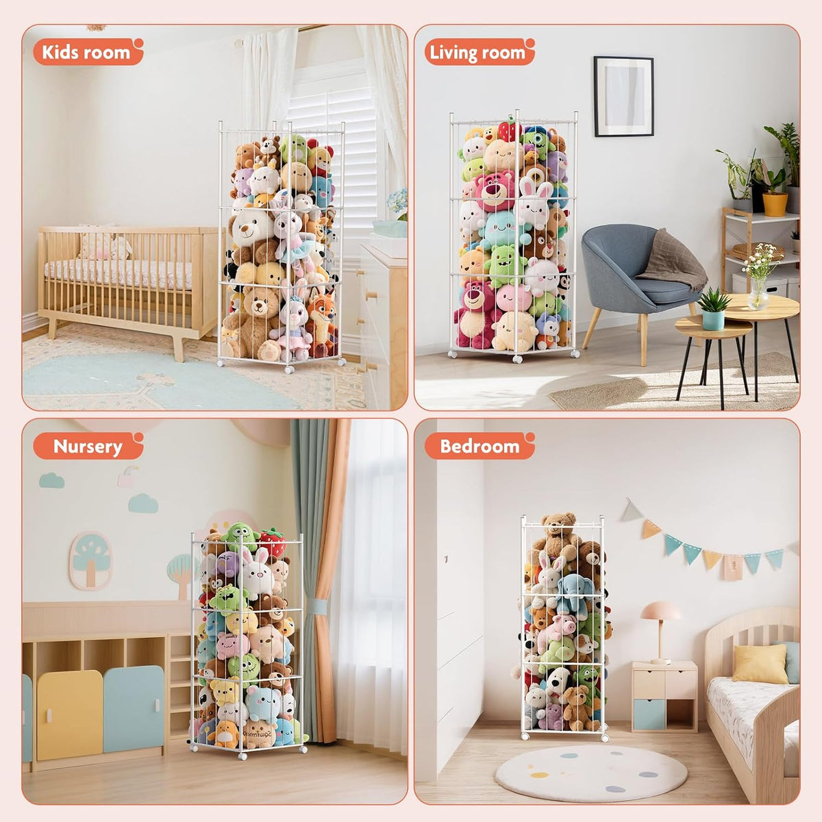 Extra Large Metal Stuffed Animals Storage Tower