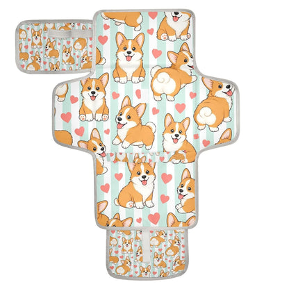 Stumpy Heart Design Portable Diaper Changing Pad for Park