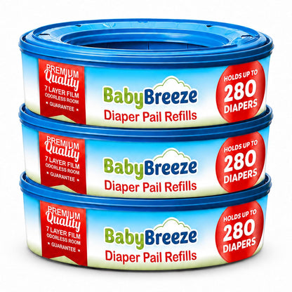 Diaper Pail Refill Bags for Diaper Genie, 5-Pack, 1400 Count