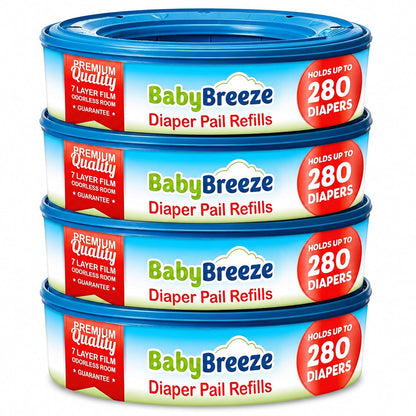 Diaper Pail Refill Bags for Diaper Genie, 5-Pack, 1400 Count
