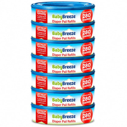Diaper Pail Refill Bags for Diaper Genie, 5-Pack, 1400 Count