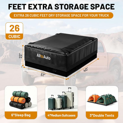 38 Cubic Feet Truck Bed Cargo Bag, Waterproof with Heavy Duty PVC