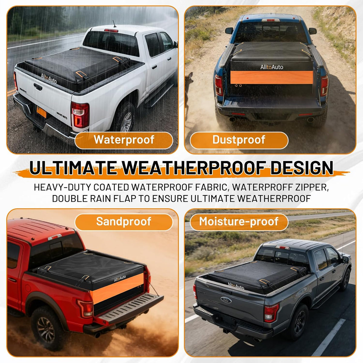 38 Cubic Feet Truck Bed Cargo Bag, Waterproof with Heavy Duty PVC