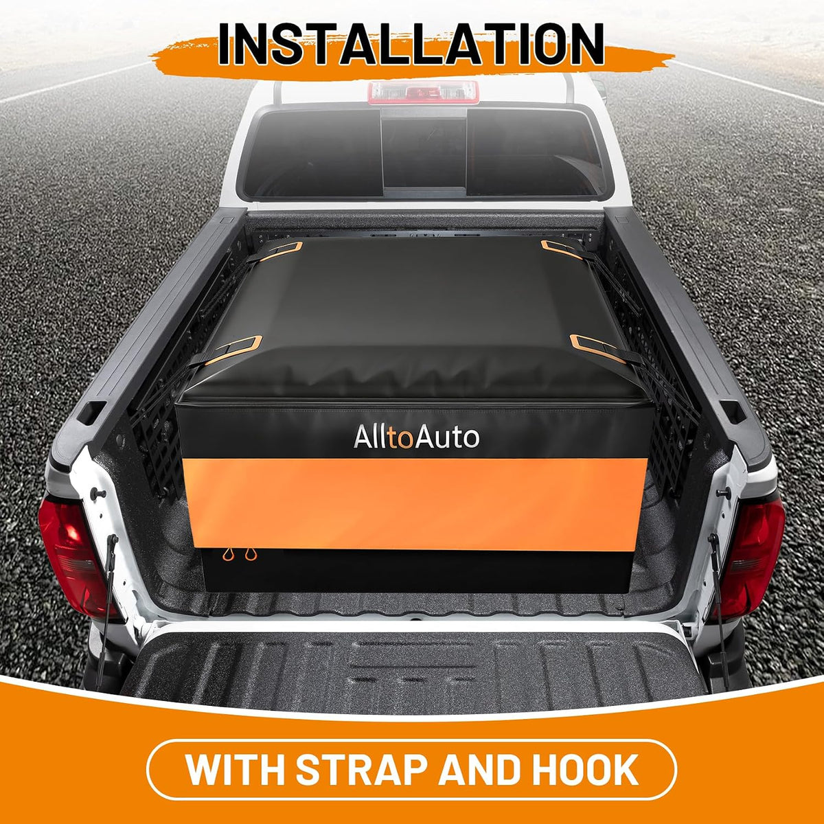 38 Cubic Feet Truck Bed Cargo Bag, Waterproof with Heavy Duty PVC