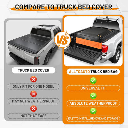 38 Cubic Feet Truck Bed Cargo Bag, Waterproof with Heavy Duty PVC