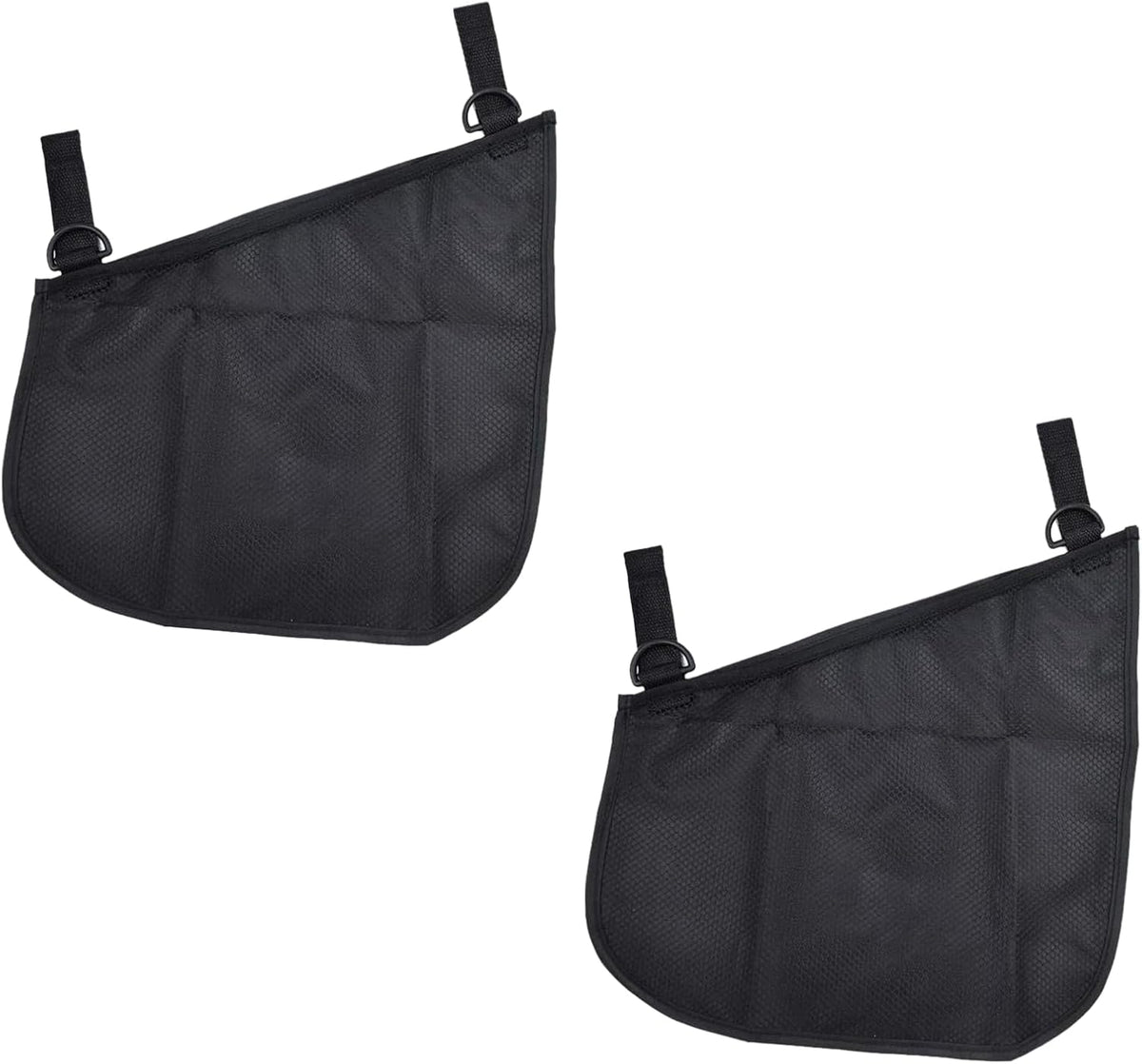 2 Pack Universal Side Sling Stroller Mesh Cargo Net with Non-Slip and Adjustable Straps Side Sling Stroller Mesh Cargo Organizer for Extra Stroller Storage Space