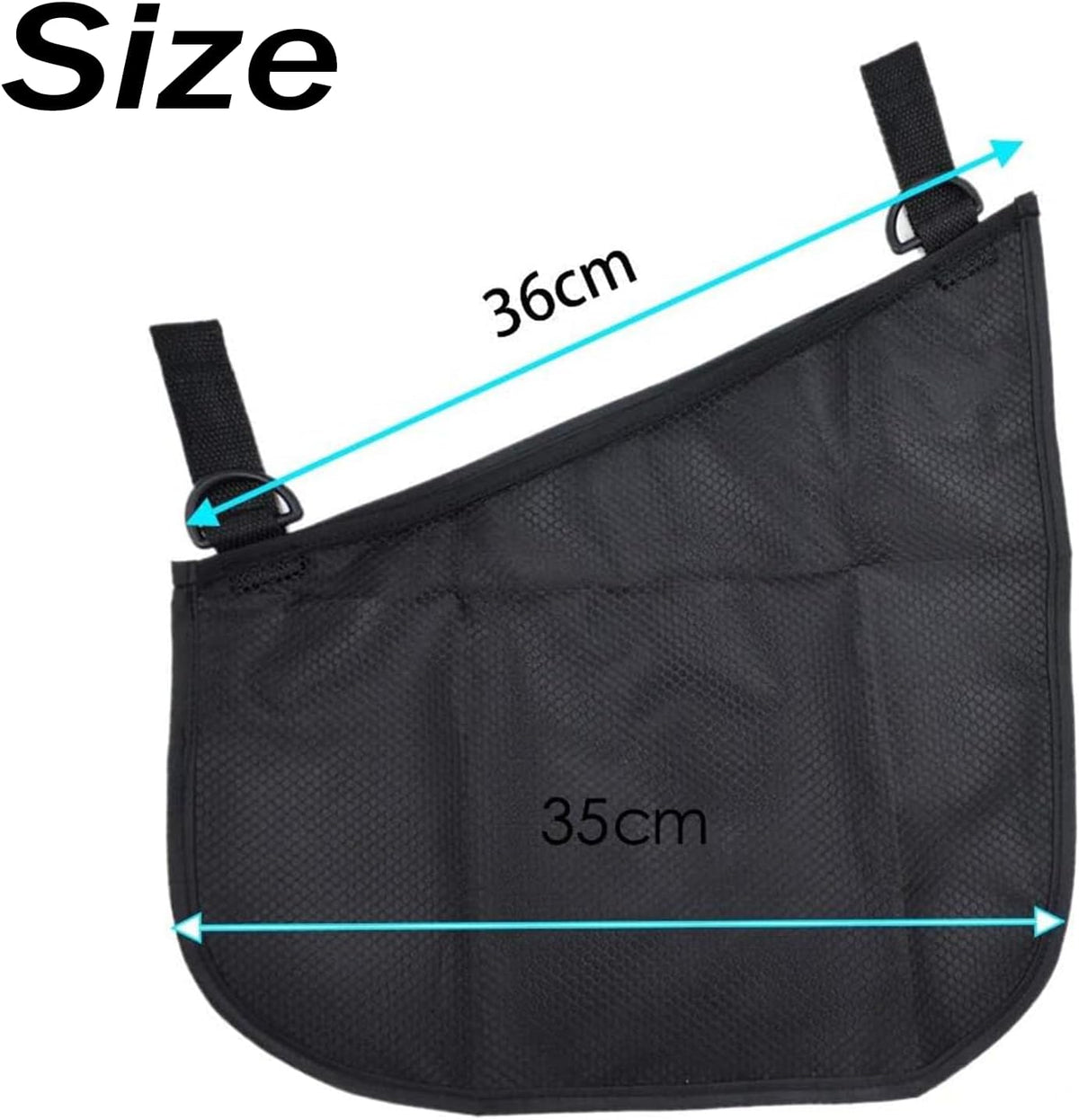 2 Pack Universal Side Sling Stroller Mesh Cargo Net with Non-Slip and Adjustable Straps Side Sling Stroller Mesh Cargo Organizer for Extra Stroller Storage Space