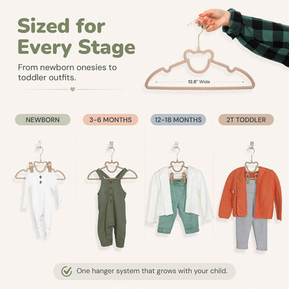 Kids Closet Organization – Velvet Hangers & Size Dividers (Neutral, Dividers Only)