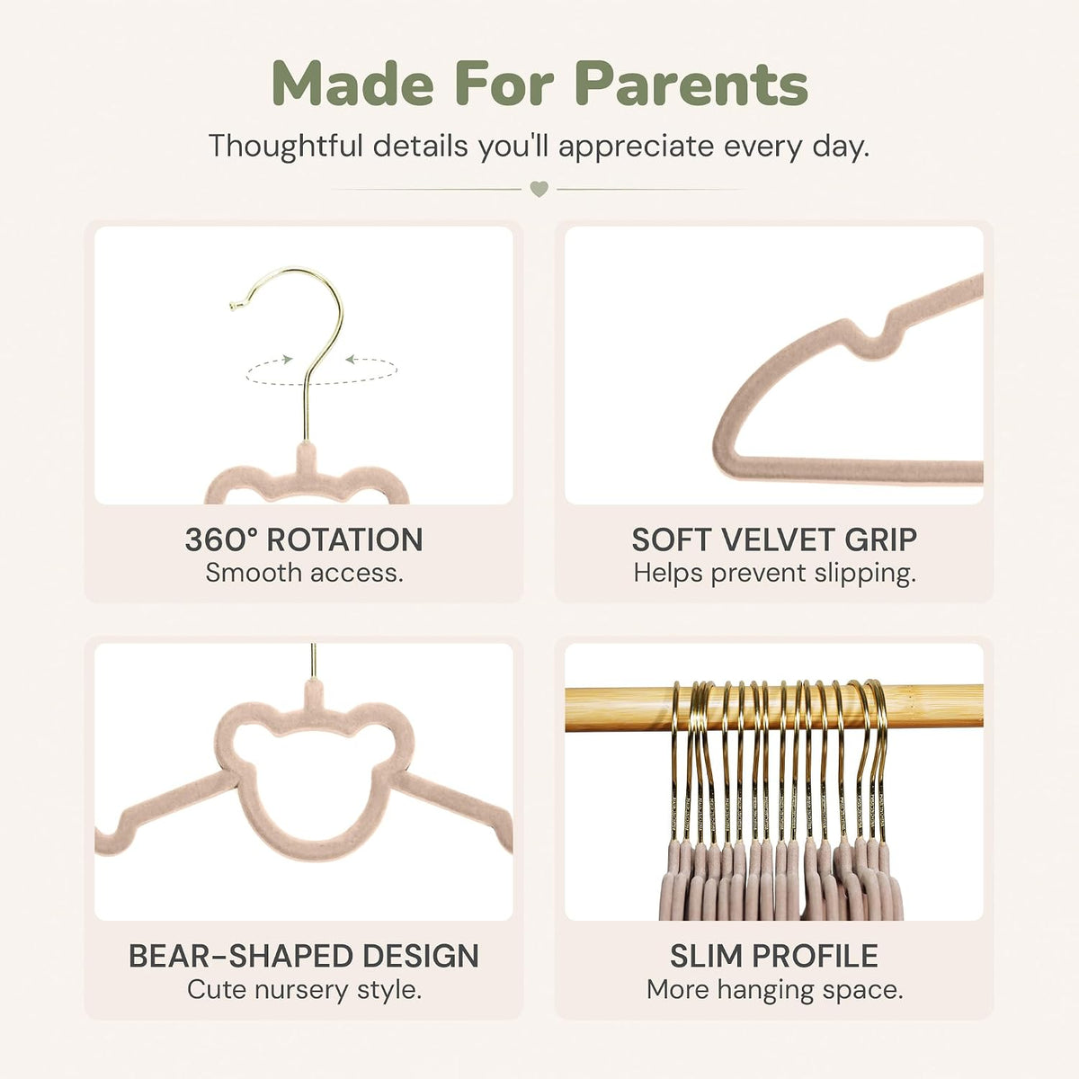 Kids Closet Organization – Velvet Hangers & Size Dividers (Neutral, Dividers Only)