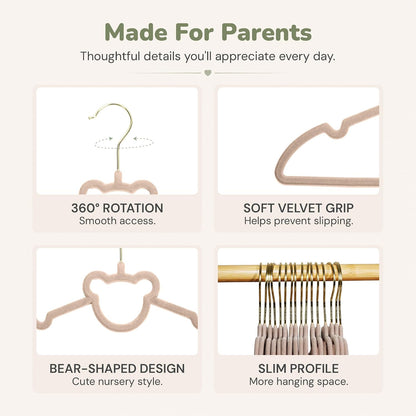 Kids Closet Organization – Velvet Hangers & Size Dividers (Neutral, Dividers Only)