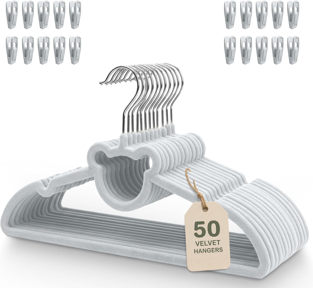 Kids Closet Organization – Velvet Hangers & Size Dividers (Neutral, Dividers Only)