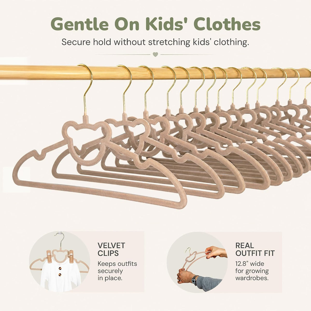 Kids Closet Organization – Velvet Hangers & Size Dividers (Neutral, Dividers Only)