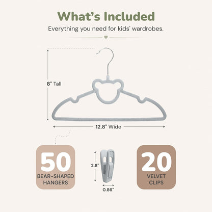 Kids Closet Organization – Velvet Hangers & Size Dividers (Neutral, Dividers Only)