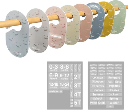 Kids Closet Organization – Velvet Hangers & Size Dividers (Neutral, Dividers Only)