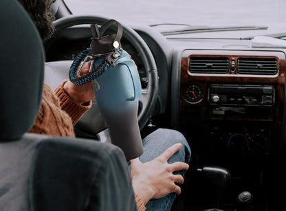 40 oz Insulated Water Bottle with Straw fit in Car Cup Holder | Triple Wall Vacuum Stainless Steel(Cold 48 hrs, Hot 24 hrs), Leakproof & Non-BPA, Hydro Travel Flask with Straw and Spout Lid