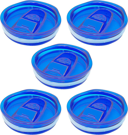 5 Pack 20 oz Skinny Replacement Lids - Plastic Splash Resistant Spill Proof Lid Cup Covers for Tumbler, Coffee Cooler Cup