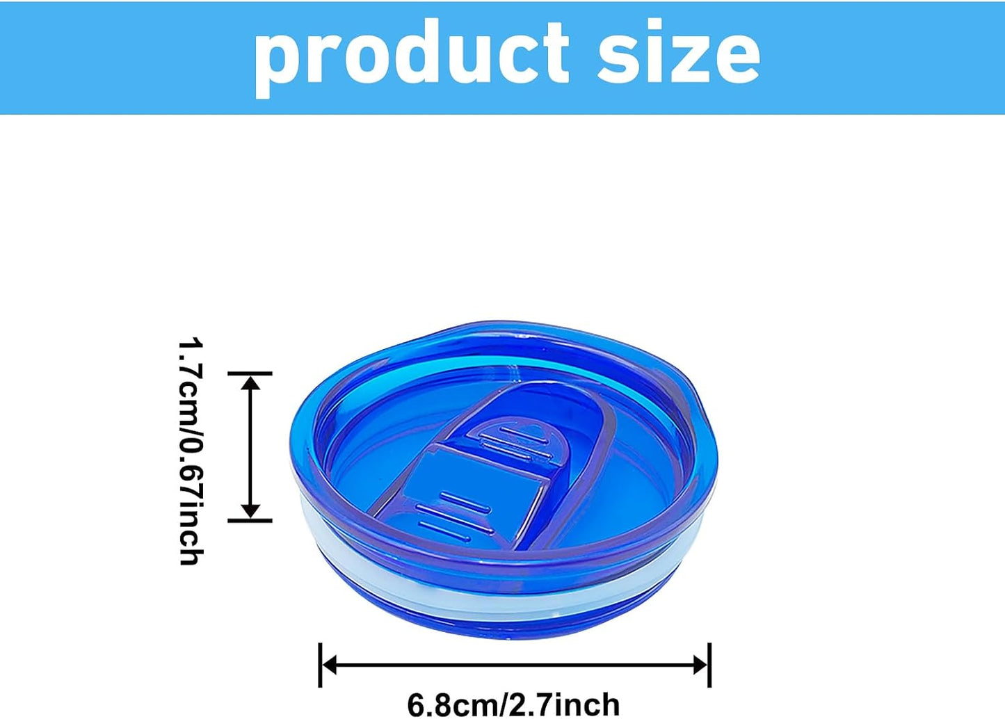 5 Pack 20 oz Skinny Replacement Lids - Plastic Splash Resistant Spill Proof Lid Cup Covers for Tumbler, Coffee Cooler Cup