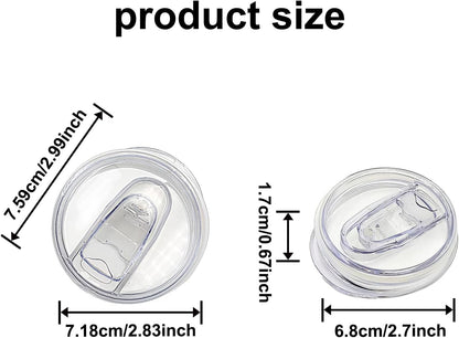 5 Pack 20 oz Skinny Replacement Lids - Plastic Splash Resistant Spill Proof Lid Cup Covers for Tumbler, Coffee Cooler Cup