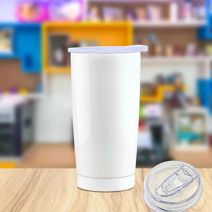 5 Pack 20 oz Skinny Replacement Lids - Plastic Splash Resistant Spill Proof Lid Cup Covers for Tumbler, Coffee Cooler Cup