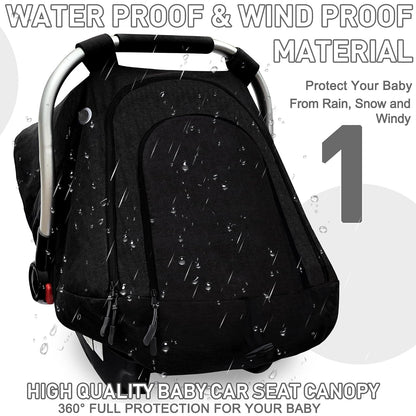 Waterproof Baby Car Seat Cover,Infant Car Seat Canopy for Boys and Girls