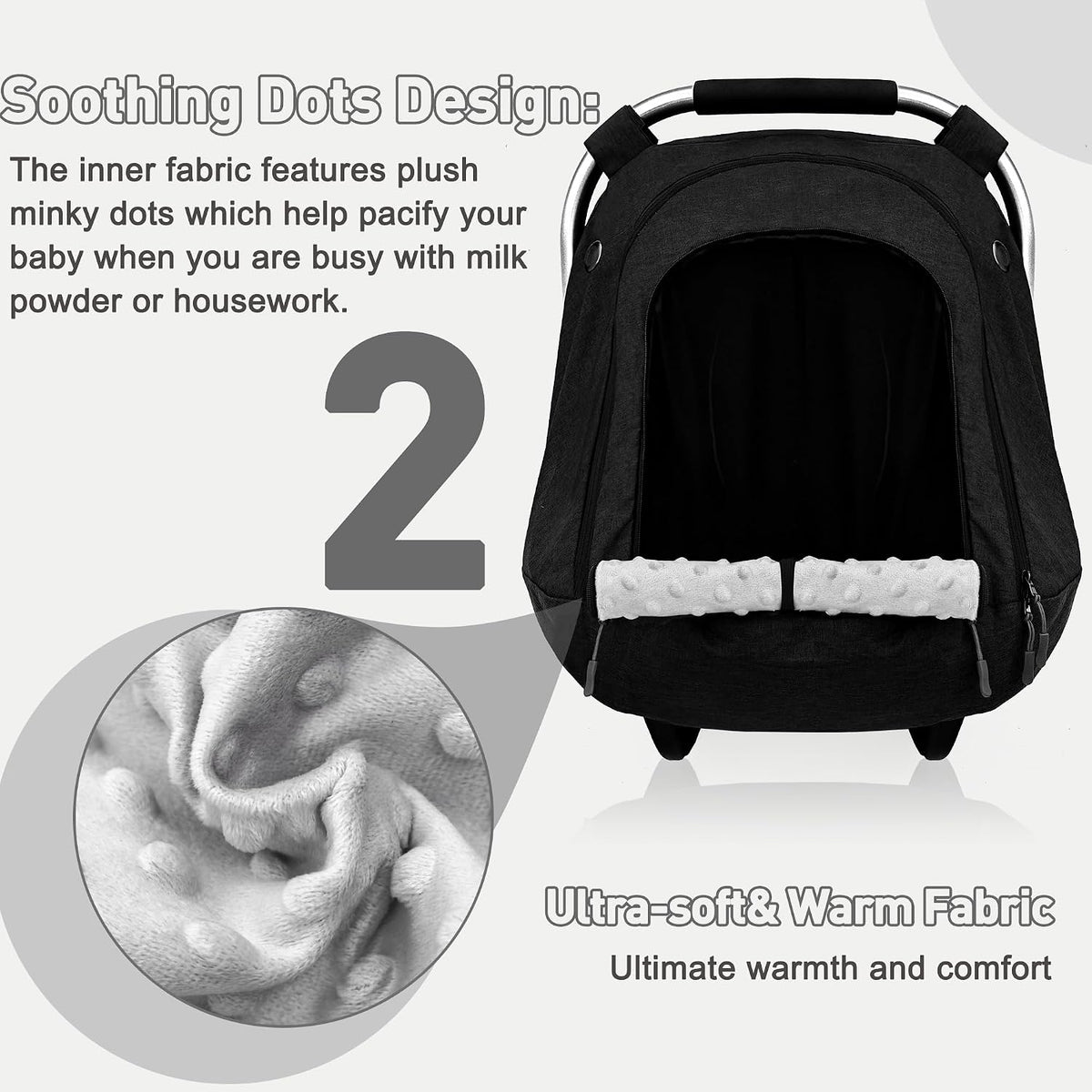 Waterproof Baby Car Seat Cover,Infant Car Seat Canopy for Boys and Girls