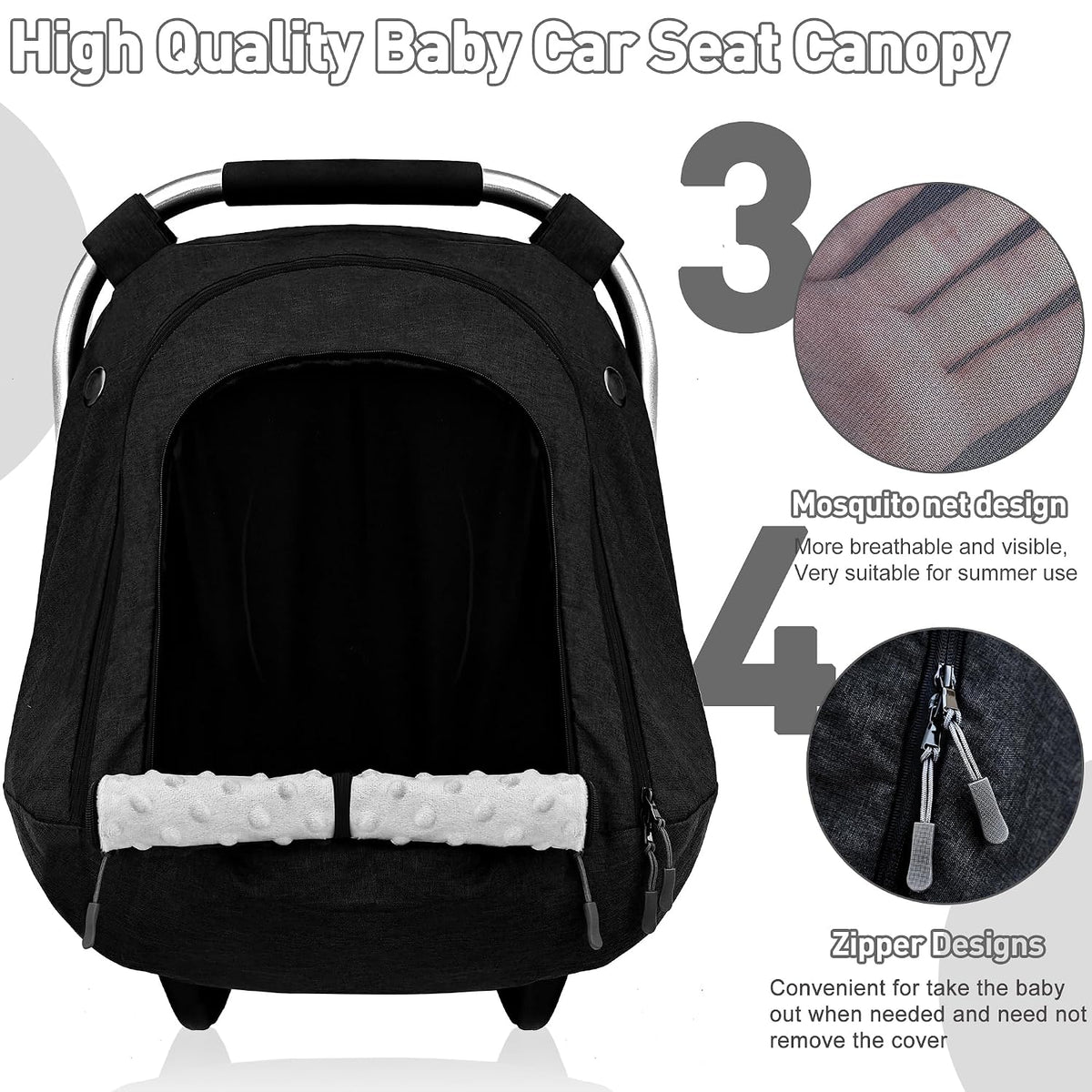 Waterproof Baby Car Seat Cover,Infant Car Seat Canopy for Boys and Girls