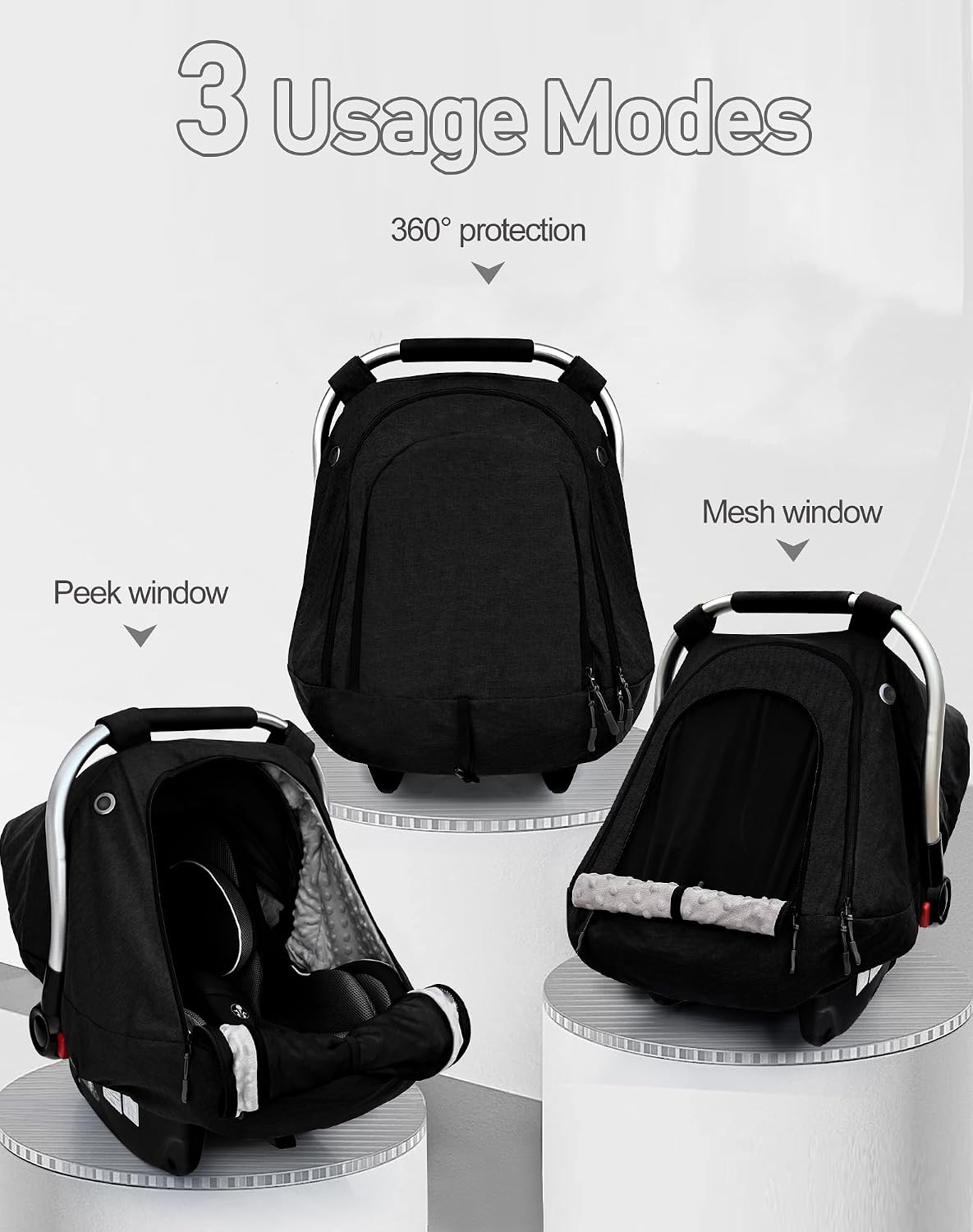 Waterproof Baby Car Seat Cover,Infant Car Seat Canopy for Boys and Girls