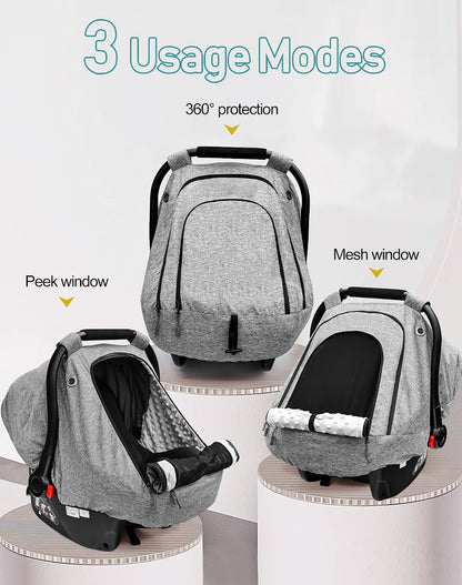 Waterproof Baby Car Seat Cover,Infant Car Seat Canopy for Boys and Girls