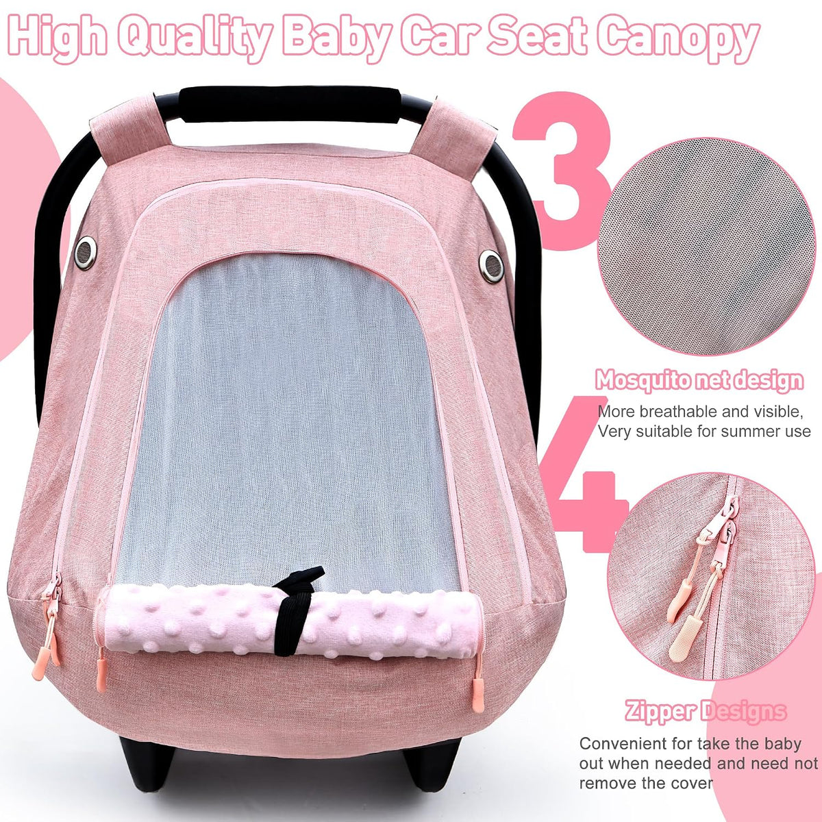 Waterproof Baby Car Seat Cover,Infant Car Seat Canopy for Boys and Girls