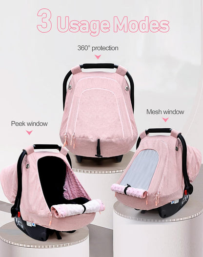 Waterproof Baby Car Seat Cover,Infant Car Seat Canopy for Boys and Girls