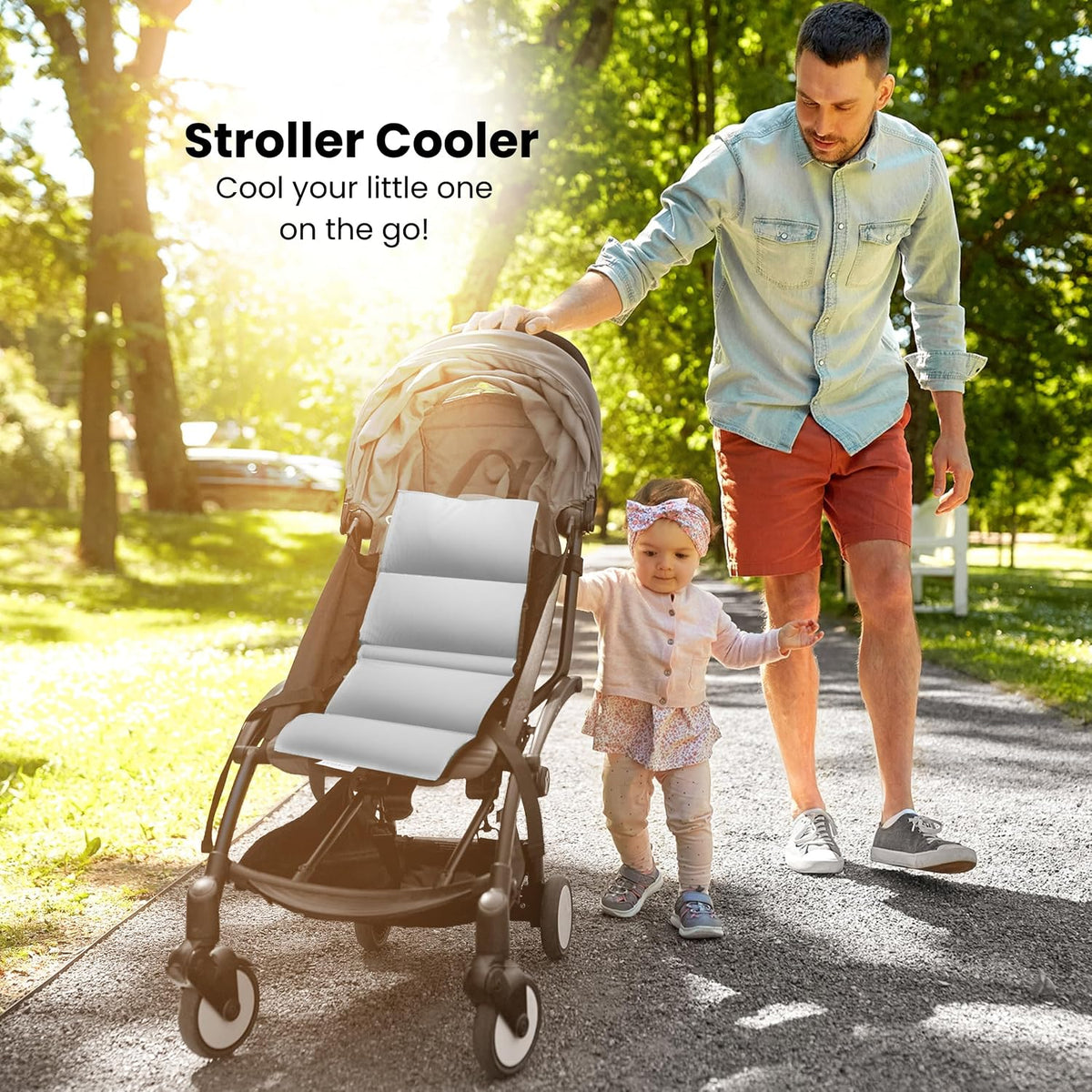 Car Seat Cooling Pad w/Ice Pack, Grey, 4-Pack, Sun & Heat Protector