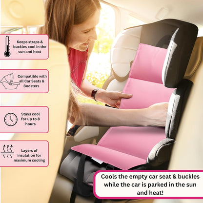 Car Seat Cooling Pad w/Ice Pack, Grey, 4-Pack, Sun & Heat Protector