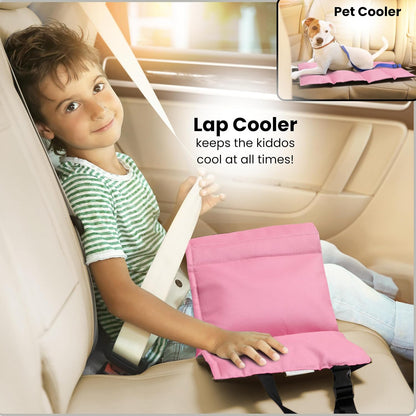 Car Seat Cooling Pad w/Ice Pack, Grey, 4-Pack, Sun & Heat Protector