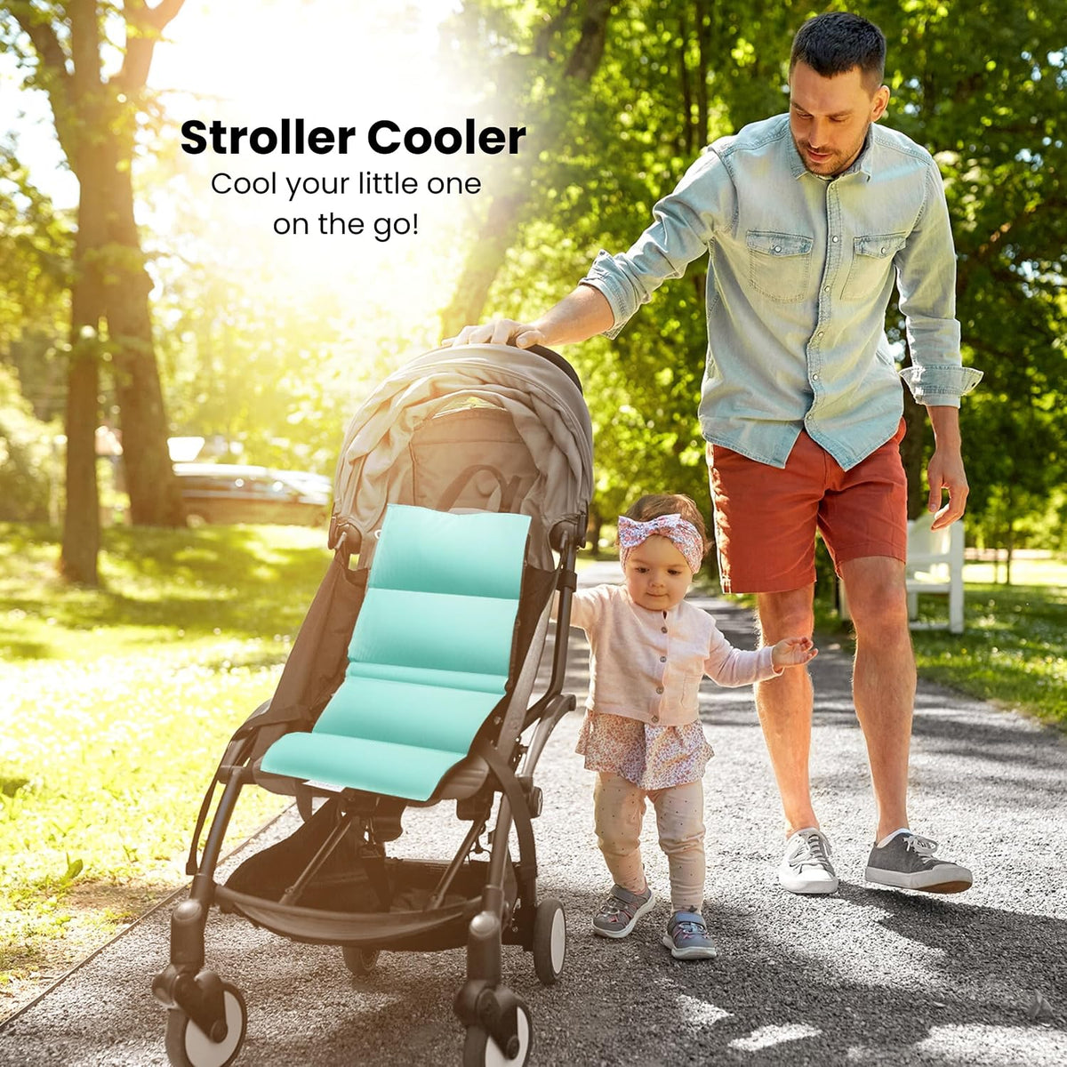 Car Seat Cooling Pad w/Ice Pack, Grey, 4-Pack, Sun & Heat Protector