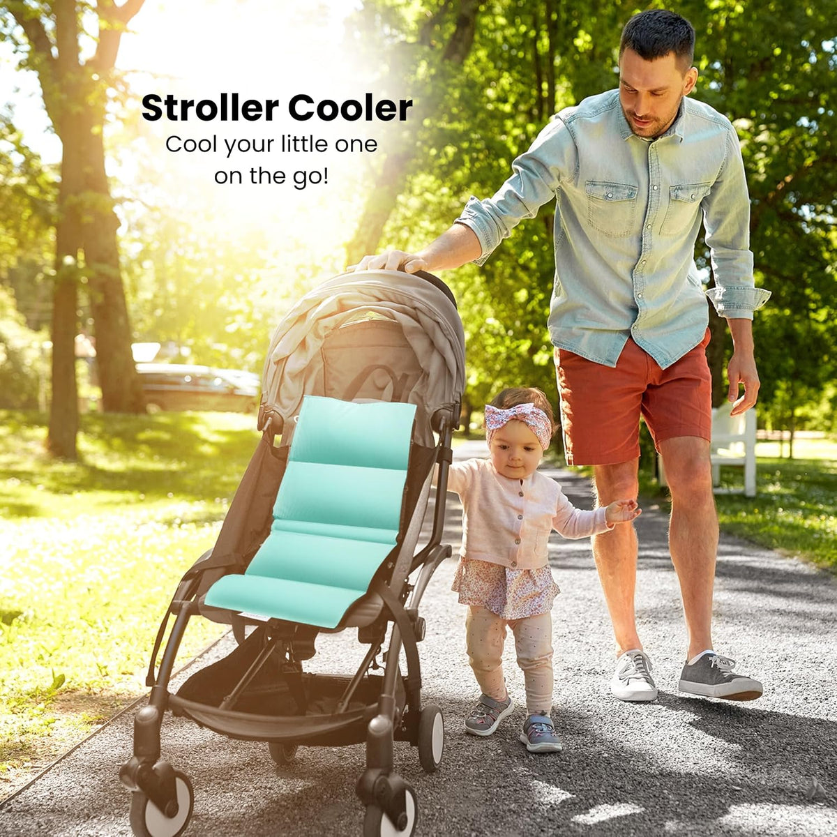 Car Seat Cooling Pad w/Ice Pack, Grey, 4-Pack, Sun & Heat Protector