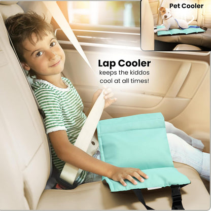 Car Seat Cooling Pad w/Ice Pack, Grey, 4-Pack, Sun & Heat Protector