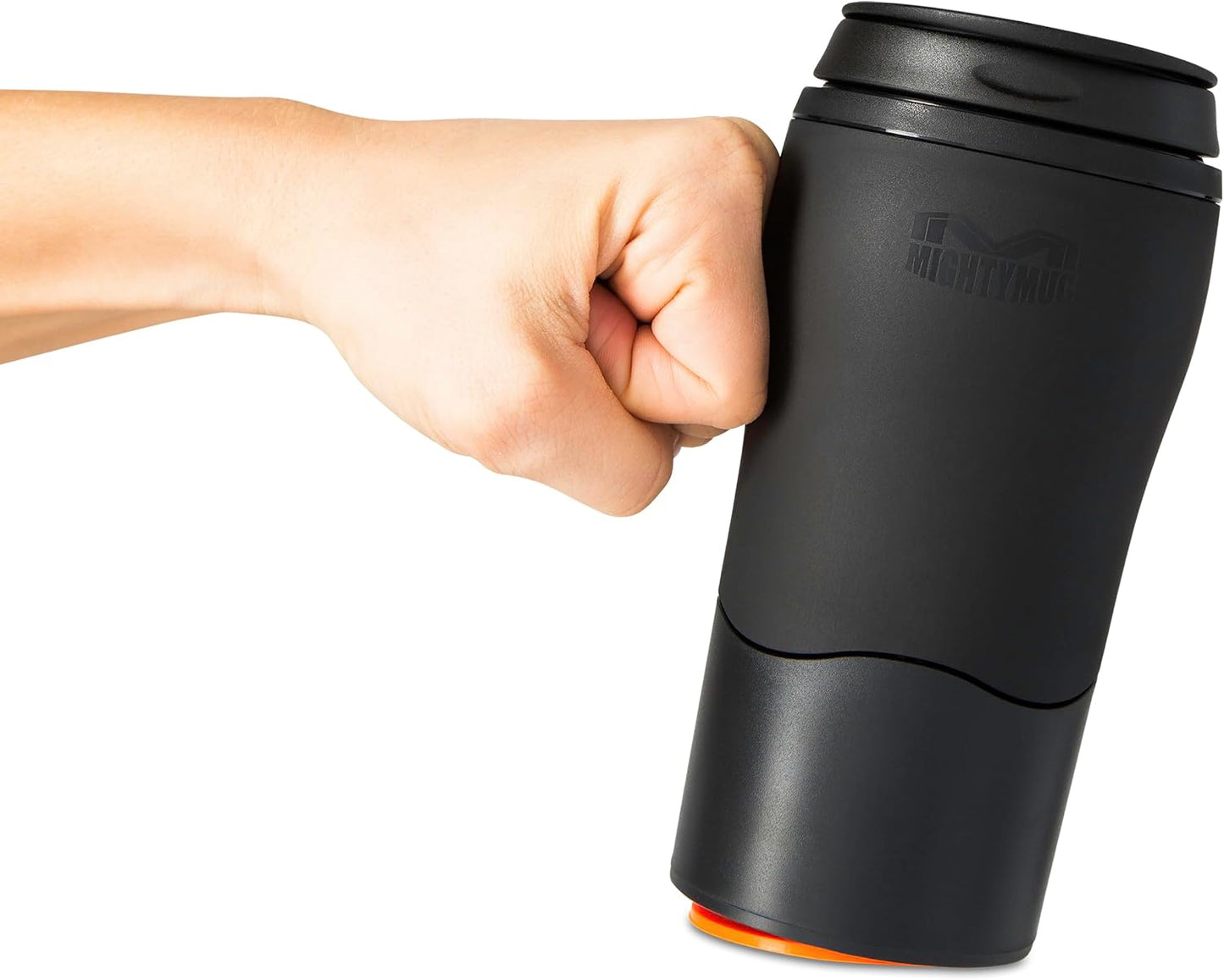 Plastic Travel Mug, No Spill Double Wall Tumbler, Cold/Hot, Cup-Holder Friendly, Dishwasher Safe, (Gray, 12oz)
