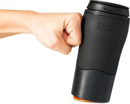Plastic Travel Mug, No Spill Double Wall Tumbler, Cold/Hot, Cup-Holder Friendly, Dishwasher Safe, (Gray, 12oz)