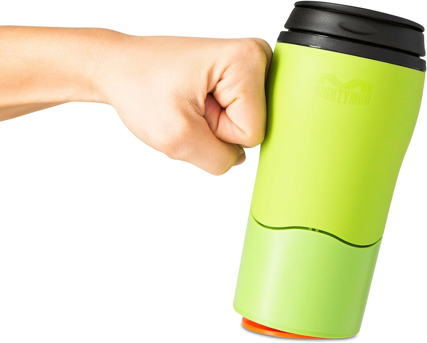 Plastic Travel Mug, No Spill Double Wall Tumbler, Cold/Hot, Cup-Holder Friendly, Dishwasher Safe, (Gray, 12oz)