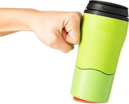 Plastic Travel Mug, No Spill Double Wall Tumbler, Cold/Hot, Cup-Holder Friendly, Dishwasher Safe, (Gray, 12oz)