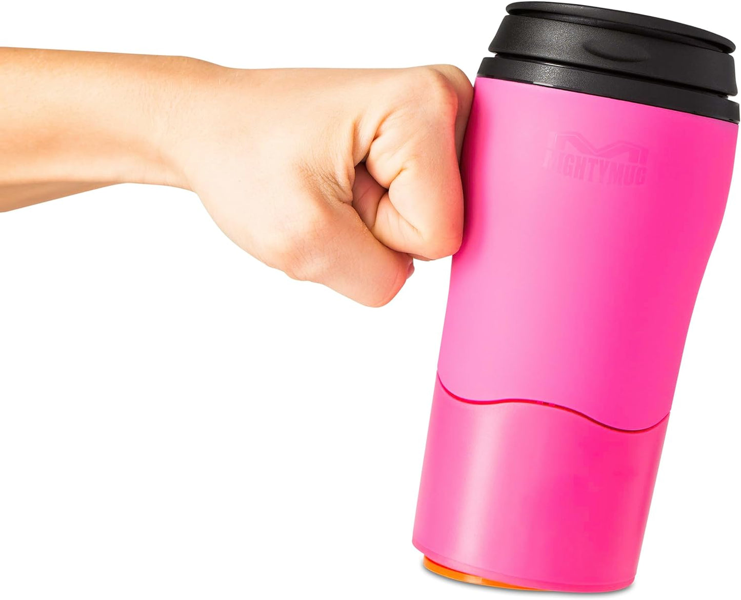 Plastic Travel Mug, No Spill Double Wall Tumbler, Cold/Hot, Cup-Holder Friendly, Dishwasher Safe, (Gray, 12oz)