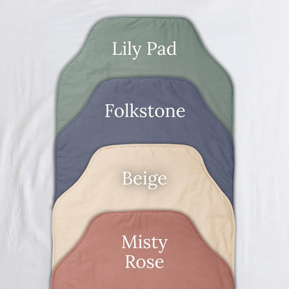 Portable Diaper Changing Pad - Rollable, Portable Changing Pad for Diaper Bag & Travel - Oeko-TEX Cotton Exterior - Foldable Baby Changing Mat - Machine Washable - Baby Essentials (Beige)