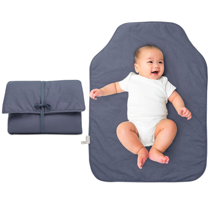 Portable Diaper Changing Pad - Rollable, Portable Changing Pad for Diaper Bag & Travel - Oeko-TEX Cotton Exterior - Foldable Baby Changing Mat - Machine Washable - Baby Essentials (Beige)