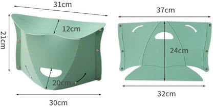 Folding Portable Camping Hiking Stool with Handbag Function - Lightweight Collapsable Travel Chairs for BBQ, Library & Backpacking - Outdoor Ultralight Mini Step Stool Foldable(Light Bule Small)