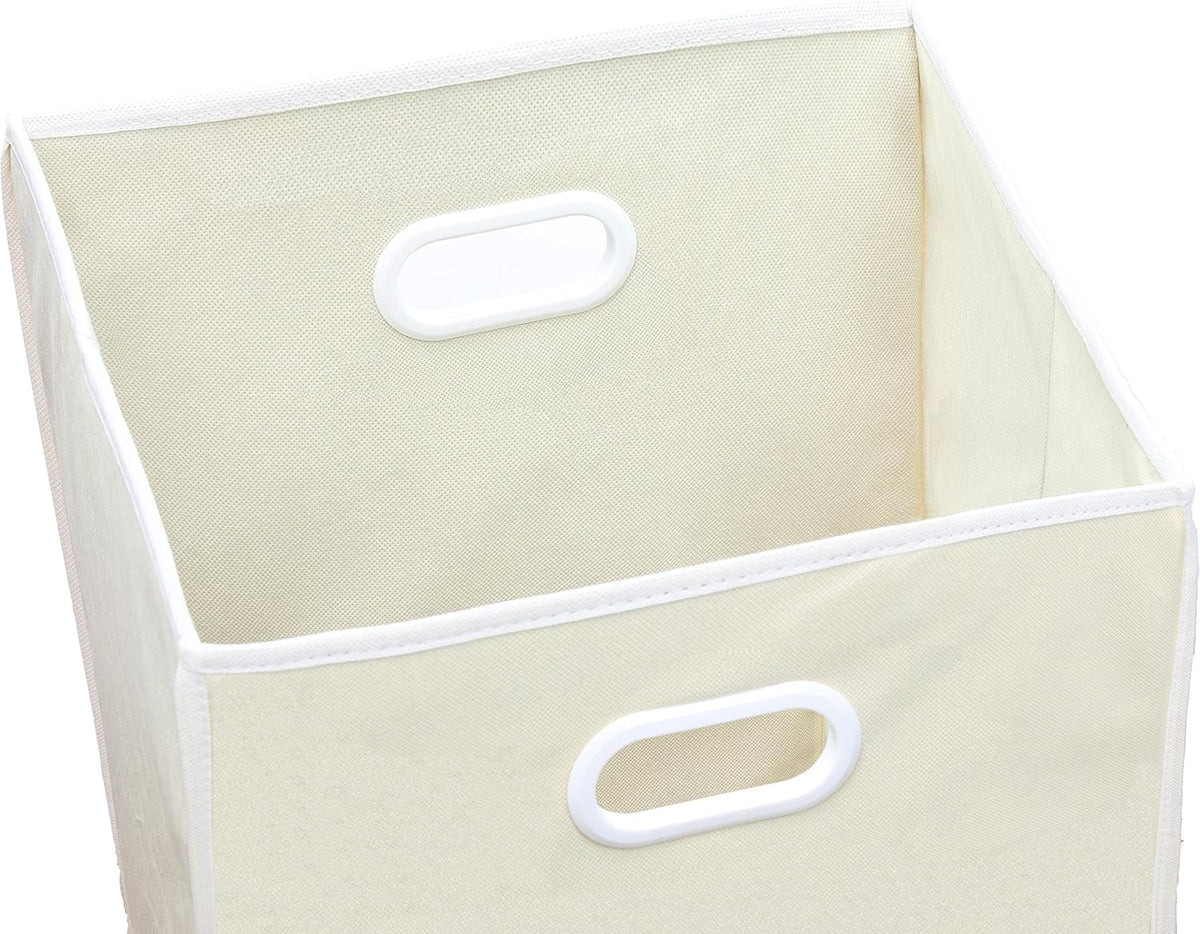 Foldable Closet Laundry Hamper Basket, Beige