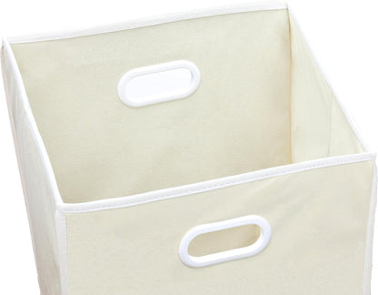 Foldable Closet Laundry Hamper Basket, Beige