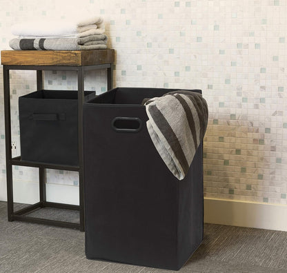 Foldable Closet Laundry Hamper Basket, Beige