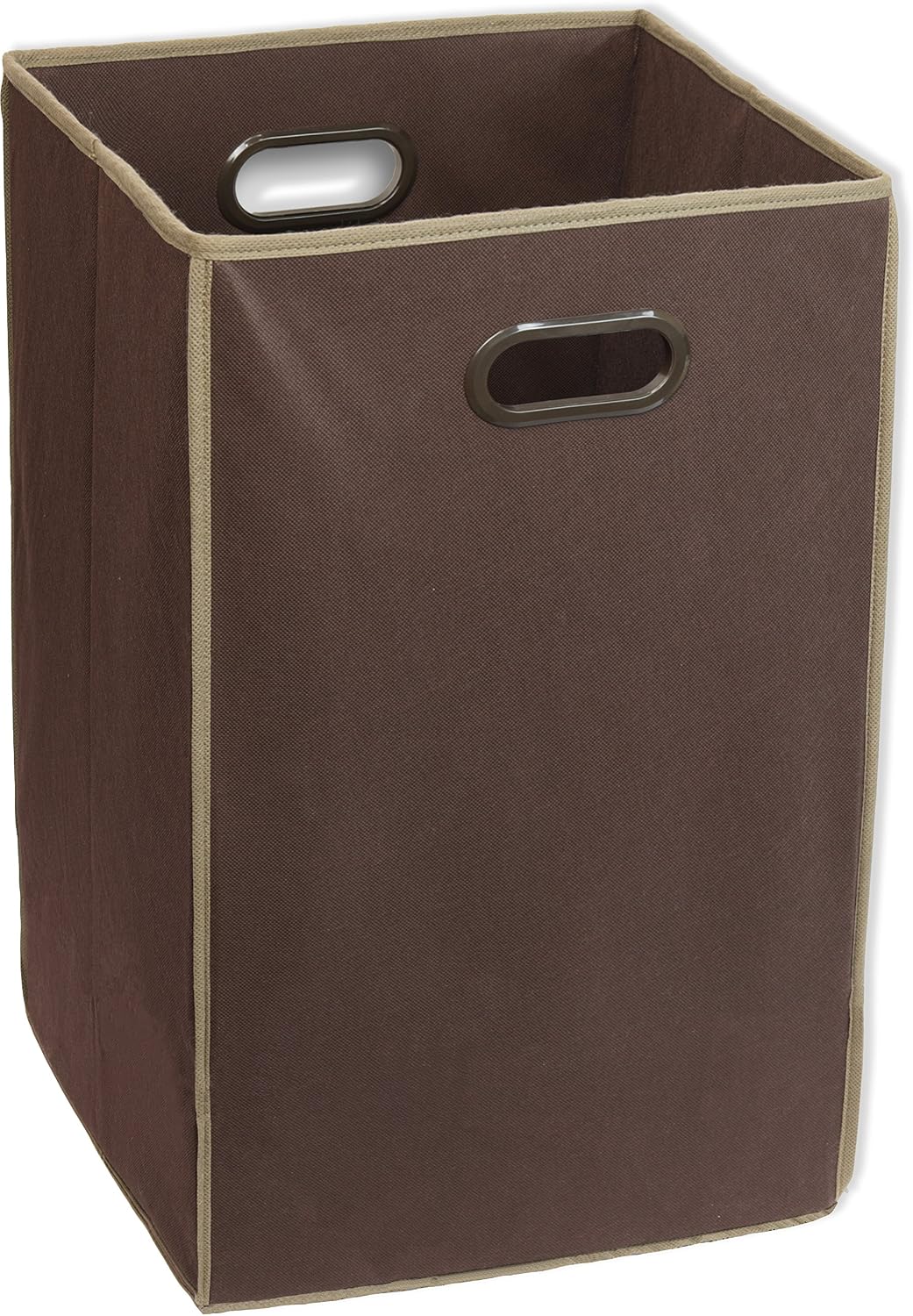Foldable Closet Laundry Hamper Basket, Beige