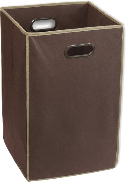 Foldable Closet Laundry Hamper Basket, Beige