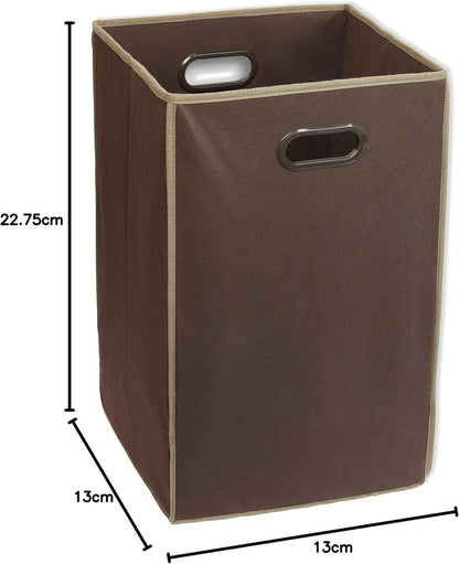 Foldable Closet Laundry Hamper Basket, Beige
